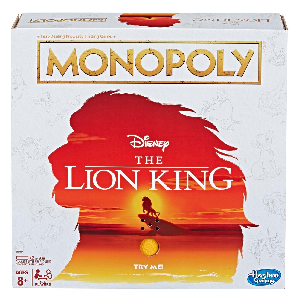 Hasbro Monopoly Game Disney the Lion King Edition Family Board Game